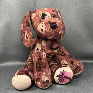 2009 Build-A-Bear Jonas Brothers Plush Dog Music Notes Stars Collectible